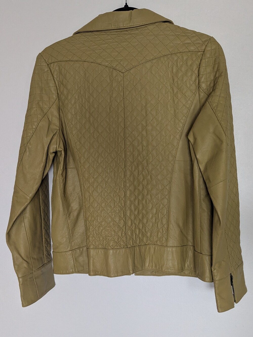 Bradley Bayou Green Quilted Leather Jacket Green - Picture 2 of 8